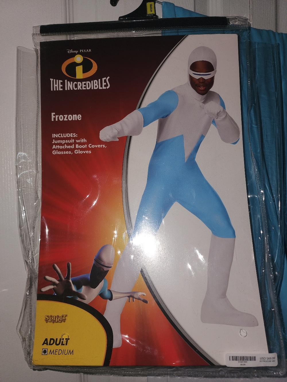 The Incredibles Frozone Blue & White Adult Costume